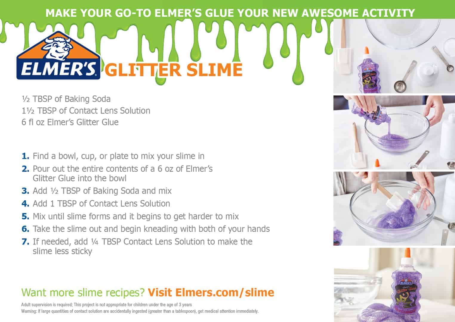 what ingredients will make slime with clear glue without activator