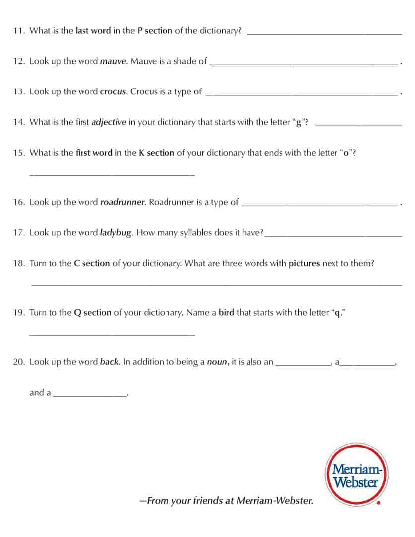Merriam-Webster -- Dictionary Scavenger Hunt fun sheet 2015-page-002