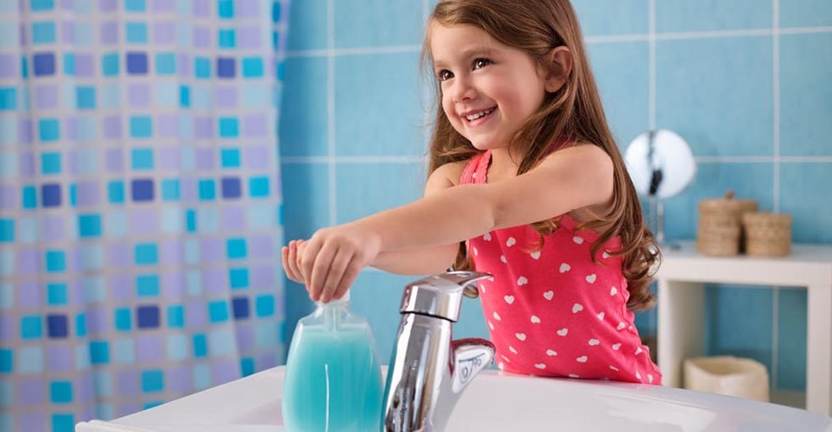 good habit for kids - wash hands