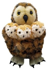 The Puppet Company Hide-Away Puppets Mother Owl with Three Babies
