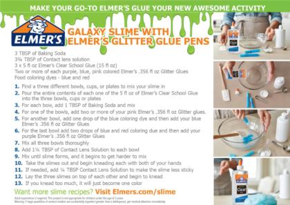 Galaxy Slime with Elmer's Glitter Glue Pens