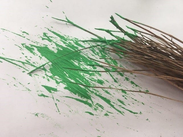 Pine needle paintbrush