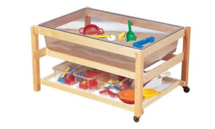 Childcraft Indoor Sand and Water Table with Shelf and Clear Tub