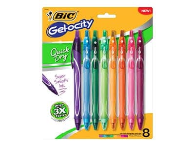 BIC Gel-ocity Quick Dry Retractable Gel Assorted Fashion Set of 8