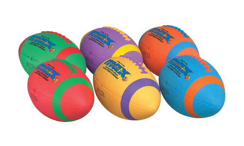SportimeMax Junior Footballs, Size 6, Assorted Colors, Set of 6