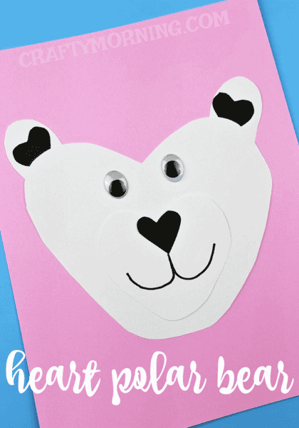 Valentine's Paper Polar Bear Craft