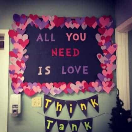 All you need is love bulletin board