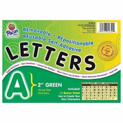 Green Bulletin Board Letters