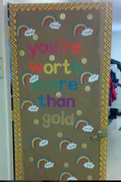 Worth More than Gold Classroom Door
