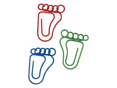 Foot Shaped Paper Clips