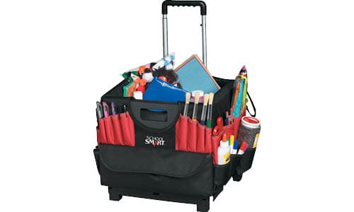 School Smart Legal Size File Cart with Caddy