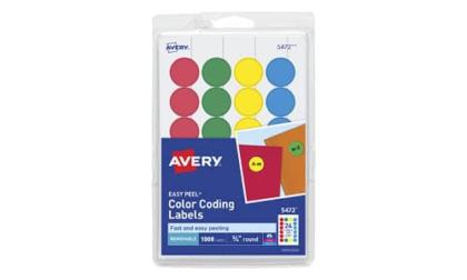 Avery Removable-Adhesive Round Color Coding Labels