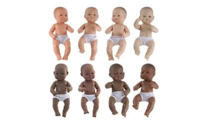 Multicultural Newborn Baby Dolls, Set of 8