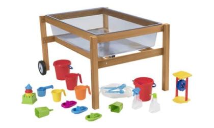 Childcraft Outdoor Sand and Water Table with Clear Tub and Accessories