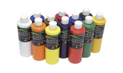 Chromacryl Acrylic Essentials Set, Assorted Vibrant Colors, Set of 12 Pints