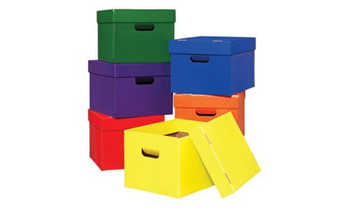 Classroom Keeper Storage Tote, Assorted Color, Pack of 6