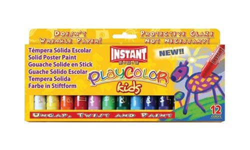 Jack Richeson Playcolor Standard Solid Tempera, Assorted Matte Colors, Set of 12