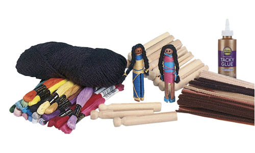 Sax Guatemalan Worry Doll Classroom Kit, 3-3/4 Inches, 30 Dolls