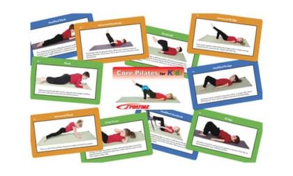 Sportime Core Pilates for Kids Exercise Cards, Set of 56