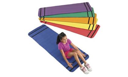 Sportime Curl Up Yoga Mats, Assorted Colors, Set of 6