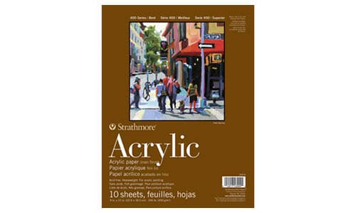 Strathmore 400 Series Acrylic Paper Pad, 9 x 12 Inches, 246 lb, 10 Sheets