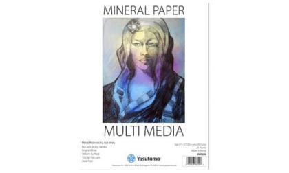 Yasutomo Mixed Media Mineral Paper Pad, 9 x 12 Inches, 20 Sheets