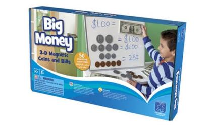 Educational Insights Big Money Magnetic Coins and Bills