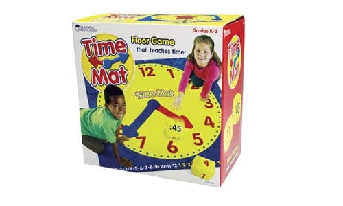 Learning Resources Time Activity Mat, 54 x 54 Inches