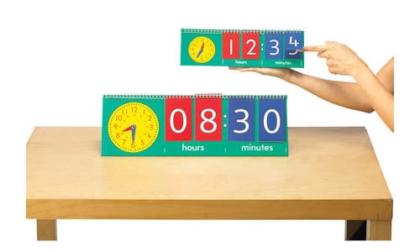 School Specialty Tell Time Flip Chart Student Size, Pack of 10