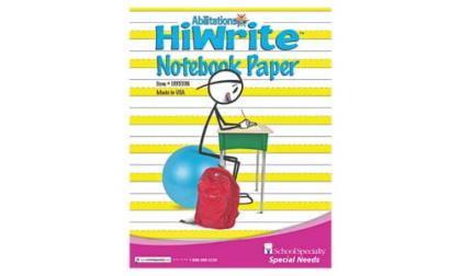 Abilitations Hi-Write Wide Ruled Notebook Paper, 100 Pages-50 Sheets