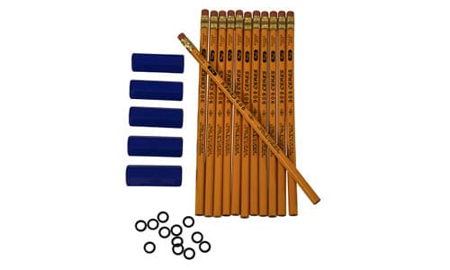 Abilitations Pencils with Weights, Set of 12 Pencils and 5 Weights