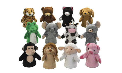 Childcraft Farm and Wild Animal Puppets, Set of 12