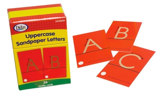 Tactile Sandpaper Uppercase Letters