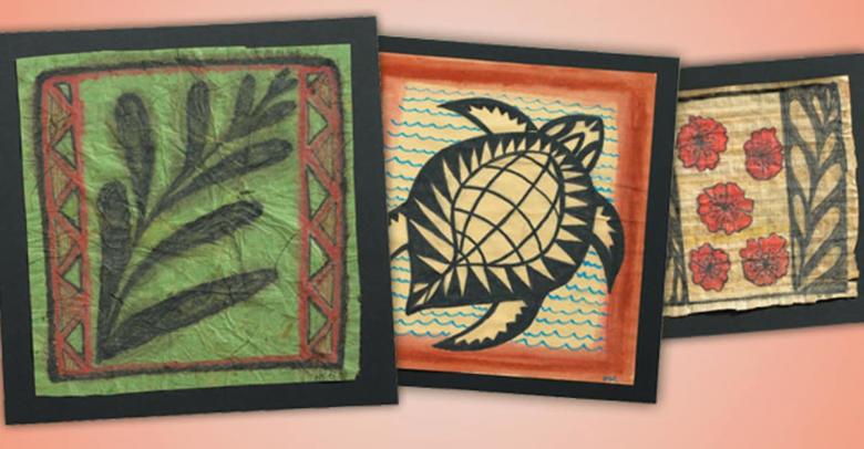 Art Lesson Plan: Hawaiian Tapa Cloth Paintings