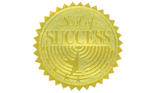 Hammond & Stephens Seal of Success Gold Foil Embossed Seal
