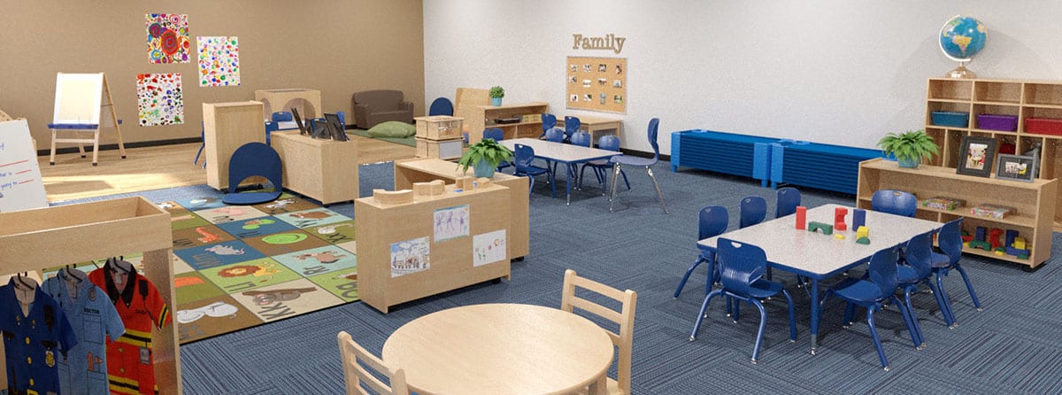open and organized early childhood classroom