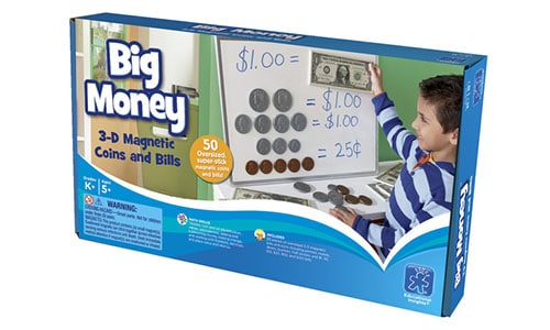 magnetic play coins and bills