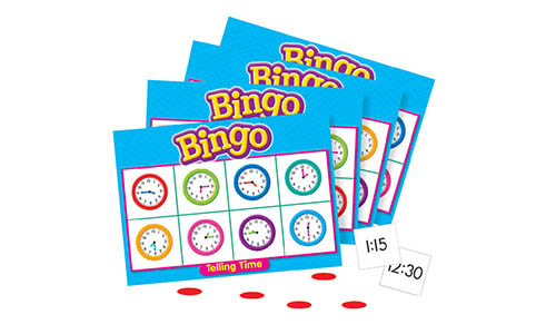 telling time bingo game