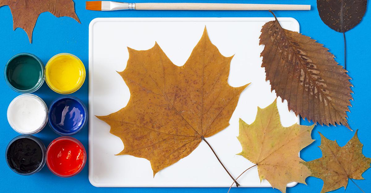 autumn leaves fall arts and crafts painting project
