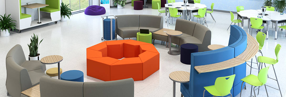 soft seating example for teachers' lounge