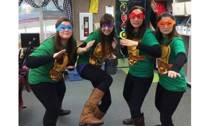 teachers dressed as teenage mutant ninja turtles for halloween