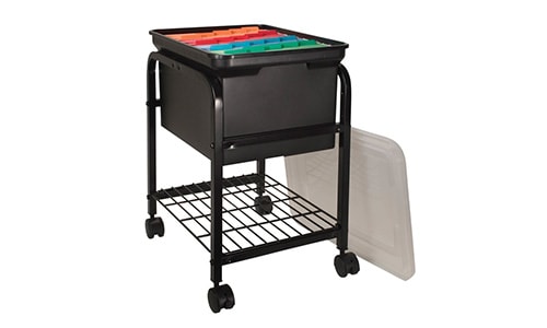 file cart for classroom organization