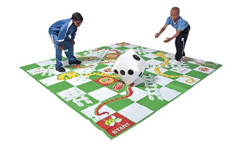 giant snakes & ladders game