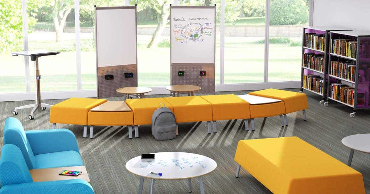 classroom design rendering