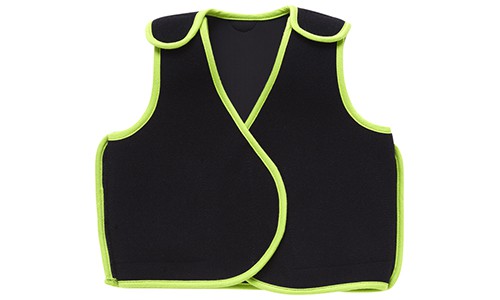 black compression vest with green trim