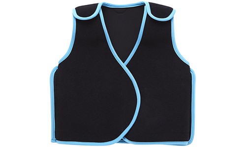black compression vest with blue trim