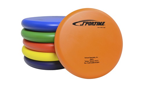 colorful sportime foam frisbees