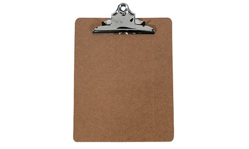 letter size hardboard clipboard