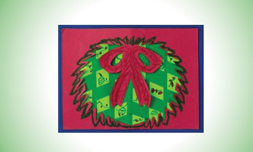 image of an art painting of a wreath