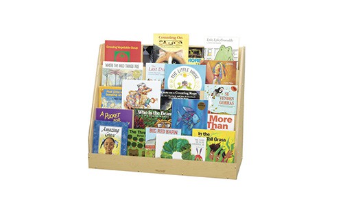 book stand filled with children's books